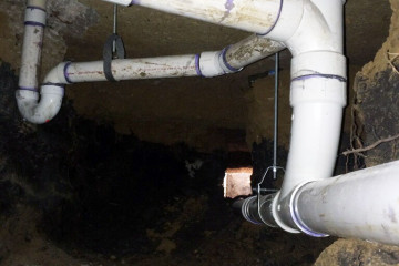 Tunnel Under Slab Replacing Cast Iron Pipe For PVC Pipe