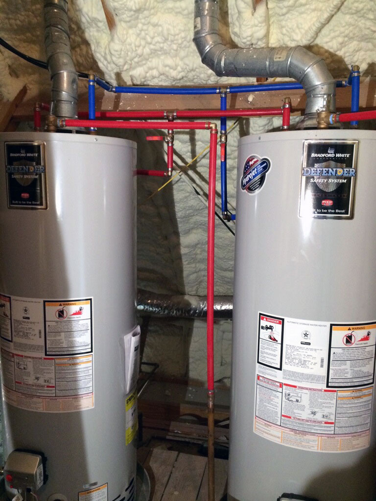 Dual Water Heater Install and New Plumbing Lines