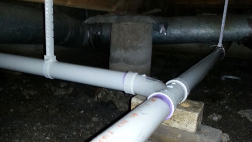 AFTER - Old leaking sewer pipe repair by Master Fix Plumbing