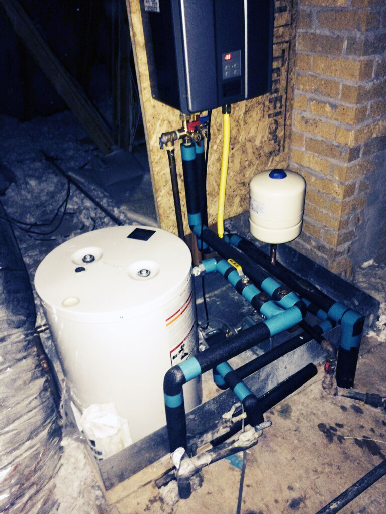 Tankless Water Heater with Hot Water Recirculation System
